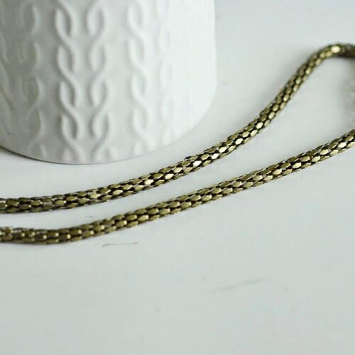 Chaine serpent écailles bronze, chaine bijou, création bijoux,chaine bronze, fantaisie,grossiste chaine,5 mm, 1 metre,g2495