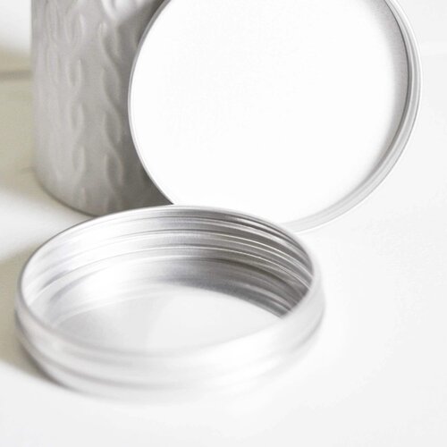 Boite rangement perles métal aluminium ronde,rangement bijoux, boitebronde aluminium,boite perles cosmétique bougie,7.15cm,g2345