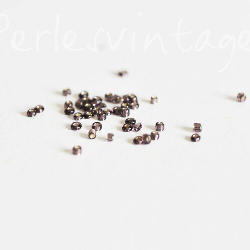 Petite perle rocaille argent violet, perles rocaille, perlage,perles verre, création bijoux,feuille argent,5g,2.5mm-g2203
