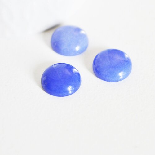 Cabochon jade bleu roi, cabochon rond, jade naturel, cabochon jade,jade bleu,cabochon pierre, pierre naturelle,16mm,g2430