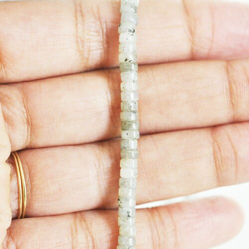 Perle rondelle heishi labradorite  création bijoux, labradorite naturelle,perle pierre, 4.5mm,création bijoux,fil de 160 perles,g2700