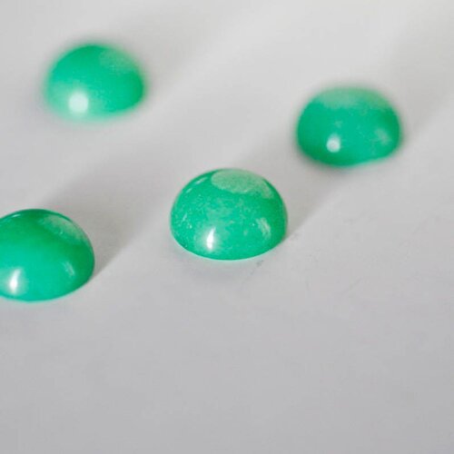Cabochon jade vert,pierre naturelle, création bijoux, cabochon jade,cabochon rond,pierre précieuse,pierre verte, 10mm, l'unité,g1670