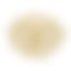 Rondelles fleurs laiton doré, perles dorées, création bijoux, perles intercallaires, perle fleur,4.5mm, lot de 50 g5600