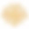 Pendentif donut verre jaune et feuille d'or, un pendentif rond verre pour vos créations de bijoux,15x3mm, lot de 10 g3505