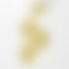 Pendentif médaille cerle fripée laiton brut, apprêt doré, sans nickel,médaille dorée,laiton brut, médaille ronde,18mm,lot de 10-g1246