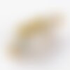 Pendentif perle naturelle keshi hippocampe doré 13-16mm,porte bonheur,perle eau douce,création bijou,perle naturelle blanche, l'unité g6091