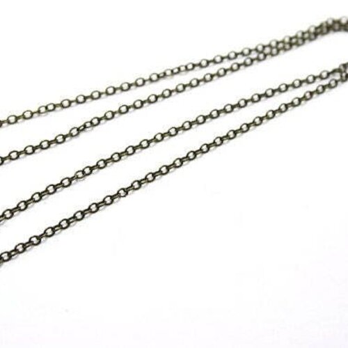 Chaine fine bronze forçat, fourniture créative, chaine bijou, création bijoux, grossiste chaine,1.5 mm, bobine complete,92 mètres g276