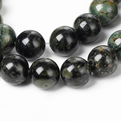 Perles jaspe kambaba vert,perle ronde, jaspe vert,pierre naturelle,perle jaspe,perle pierre,le fil de 65 perles,6mm,g2503