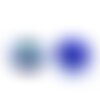 Cabochon rond résine bleue mauvais oeil, fournitures créatives,chance, cabochon plastique, gri-gri,8mm ,lot de 20 g303