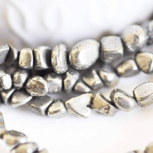 Perles pyrite nugget,perles pyrite, fabrication bijoux, pyrite naturelle,nuggets pyrite,création bijoux,5-8mm-g2054