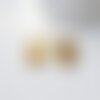 Pendentif coeur support cabochon acier inoxydable doré, création de bijoux en acier doré,21,5mm l'unité, g4834