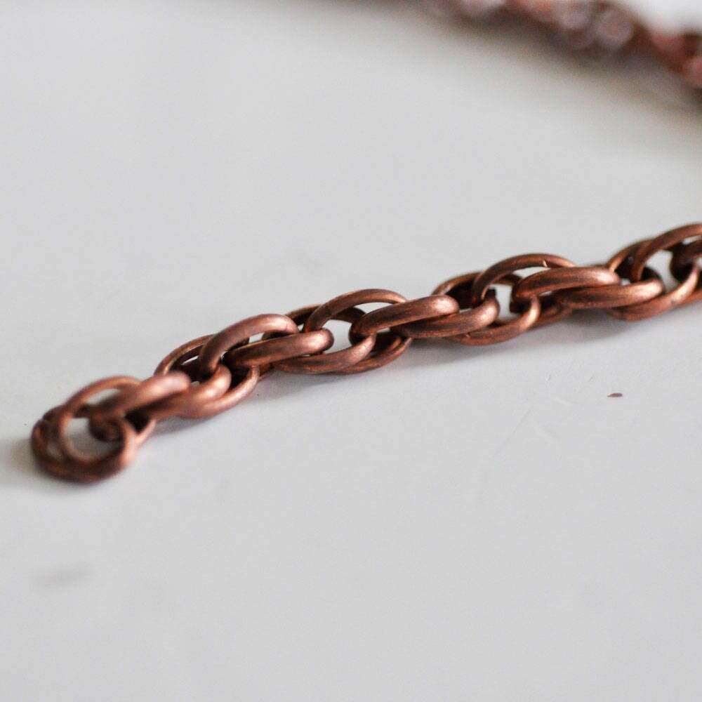 chaine cuivre - 5 x 3 mm - maille ouverte