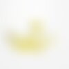 Pendentifs doré fleur émail jaune, mauvais oeil, fournitures créatives, laiton doré, pendentif chance,création bijoux,9mm, lot de 10 g305