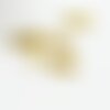Perle ovale laiton brut,perle dentelle dorée, création bijoux laiton brut, 19mm x 5mm,lot de 5 g4883