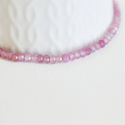 Perle abacus jade rose clair,pierre naturelle,perle facette,jade,4x2mm,fil de 35 cm g3069