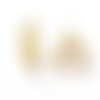 Bélière feuille zamac doré,support pendentif création bijoux et création collier, lot de 10, 11mm g3515