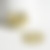 Pendentif rond éventail plié laiton brut, pendentif apprêt doré sans nickel en laiton brut,30mm,lot de 2, g3184