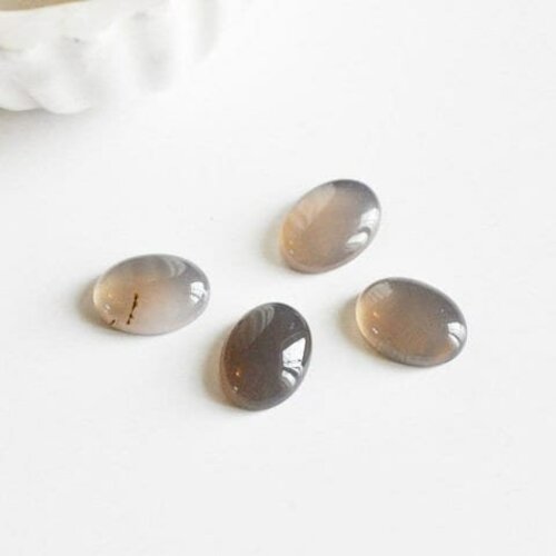 Cabochon ovale agate grise,cabochon ovale, agate naturelle,cabochon agate,agate grise,pierre naturelle,11x16mm0-g2293