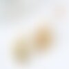 Pendentif locket cœur laiton doré 18k zircon blanc 19,5mm,pendentif qui s'ouvre pour création bijoux, l'unité g7374