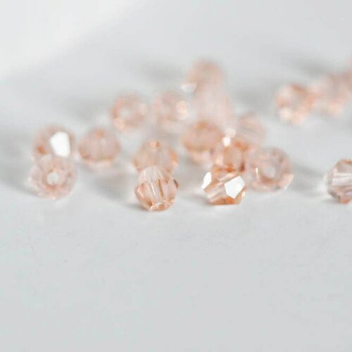 Perles cristal facette rose, cristal autrichien, perles bicone, perles cristal toupies, perles roses,lot de 20,4mm-g588