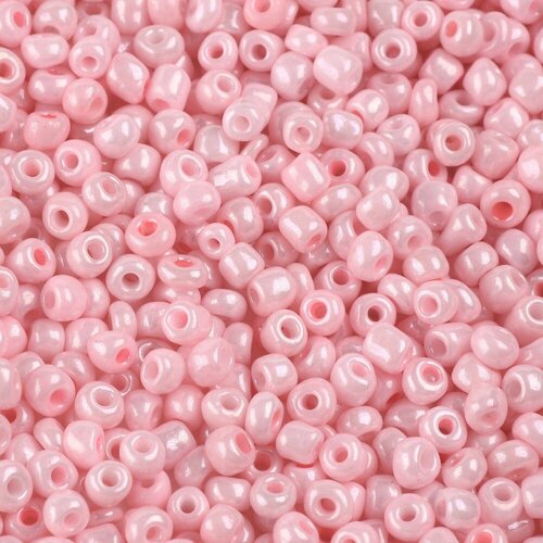 Grosses perles rocaille rose,fournitures bijoux, perle rocaille blanche, blanc irisé, lot 10g, fabrication bijoux,diamètre 4mm g5474