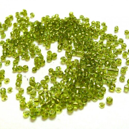 Petite perles de rocaille vertes, fourniture créative, perles rocaille,vert transparent, perles verre,perlage,10grammes,2.5mm g3667