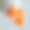 Pompon orange fluo,coton,décoration pompon,accessoire coton, pompon boucles,fabrication bijoux,coton orange,28mm,les 5-g1588