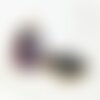 Pendentif améthyste violette, fournitures créatives, pendentif pierre, support doré, création bijoux, pierre naturelle, 25mm, l'unité,g1044