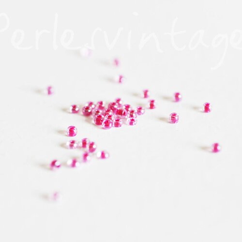 Petite perles de rocaille rose, perles rocaille, perles roses transparentes,perlage,perles verre, creation bijoux,10g,2.5mm,g2371