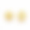 Charm à coller zamac doré coquillage,thème océan coquillage, fournitures à coller pour décorer pierres et bijoux,5x5mm, les 200 g7050