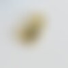 Breloque cadenas laiton doré 18k cristal coloré,sans nickel,pendentif lune etoile en zircon,16mm, l'unité, g3551