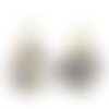 Pendentif goutte jaspe dalmatien,pendentif pierre, bijou pierre,pendentif pierre,jaspe naturel,pendentif jaspe,14mm,lot de 2-g151