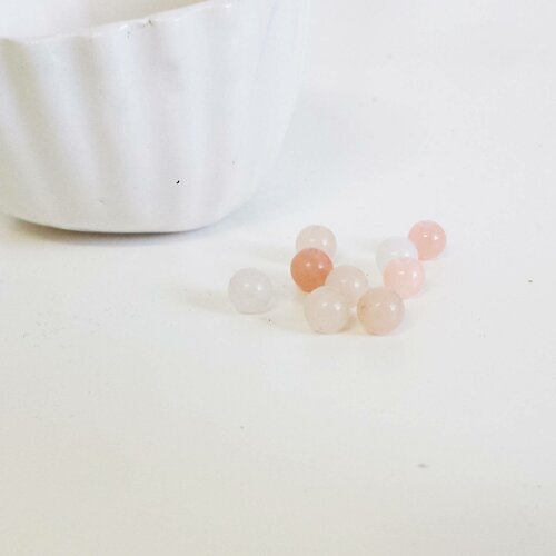 Perles jade rose pâle 6mm,perles rondes, jade rose, création bijoux,jade naturel,pierre naturelle, fil de  70 perles,g592