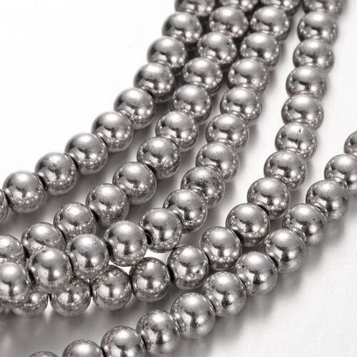 Perle ronde argent tibétain vieilli,fournitures créatives,perles argent,création bijoux, sans nickel,perle intercallaire,lot de 10, 6mm-g819