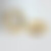 Créoles minimalistes acier doré, bijoux doré, fournitures créatives,création bijoux, boucles,sans nickel,la paire,boucles acier, 23mm-g2136