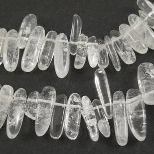 Perle cristal de roche,perle pierre,quartz naturel, pierre précieuse,pierre naturelle,13-22mm,le lot de 60 perles-g1158