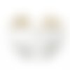 Pendentif corne howlite blanche, fournitures créatives,pendentif bijoux, pendentif pierre, howlite naturelle, pendentif howlite,21mm-g2016