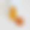 Pendentif ovale agate jaune, fournitures créatives, agate naturelle, agate jaune,création bijoux, pierre naturelle,53mm g5230