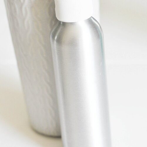 Bouteille aluminium brossé bouchon plastique,bouteille métal,emballage cosmétique, flacon cosmétique,cosmétique maison,14.1x4cm,120ml-g2072