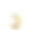 Lune à coller zamac doré,fournitures à coller pour décorer pierres et bijoux en inclusion résine,4x5mm, lot de 2