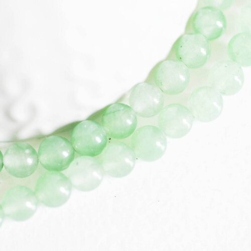 Perle jade vert ,perles rondes,perle jade,jade naturel, creation bijou, jade vert,pierre naturelle, 6mm, le fil de 60 perles,g2509