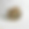 Pendentif médaille rond coeur émail laiton doré et zircon, pendentif laiton amour,sans nickel, abeille dorée,23.5mm, l'unité g3589