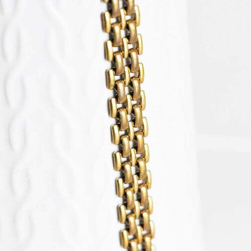 Chaine bracelet montre laiton brut, chaine bijou, création bijoux,chaine fantaisie,sans nickel, chaine large,10mm, 50 centimetres,-g1192
