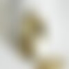 Pendentif laiton doré ovale froissé , breloques laiton brut  sans nickel pour creation pendentif bijoux géométrique,49mm, lot de 2, g3193