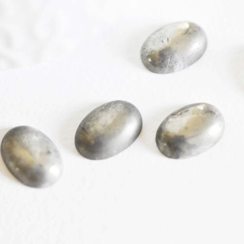 Cabochon pyrite grise, fournitures créatives, cabochon ovale, pyrite naturelle,14 x10mm, cabochon pierre, pierre naturelle-g2224
