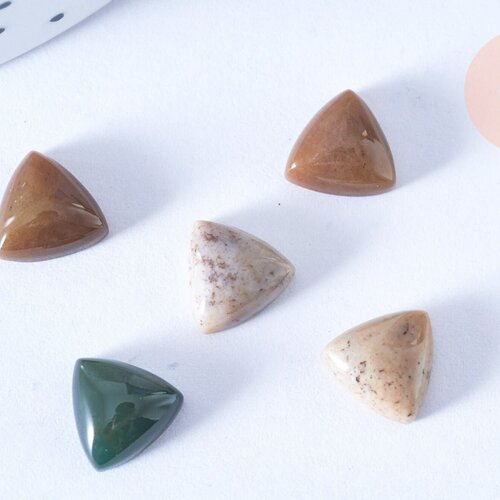 Cabochon triangle agate indienne 9,5-10mm, cabochon pierre ,agate naturelle, l'unité g7248
