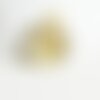 Pendentif lune doré 18k émail blanc zircon,pendentif lune doré horoscope,porte-bonheur,laiton doré,20mm,l'unité g5329