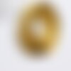 Pendentif donut hématite dorée non magnétique ,création bijoux pierre, ,l'unité g3680