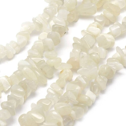 Perles pépite pierre de lune, perles pépite, pierre de lune naturelle création bijoux,perle pierre,fil de 300, 5-8mm g5495