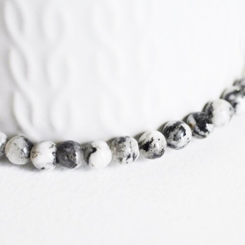 Perles jaspe sésame zébré,jaspe gris,perle zebra ovale,perles pierres, perles jaspe, jaspe naturel,6mm, le fil de 60 perles g3822